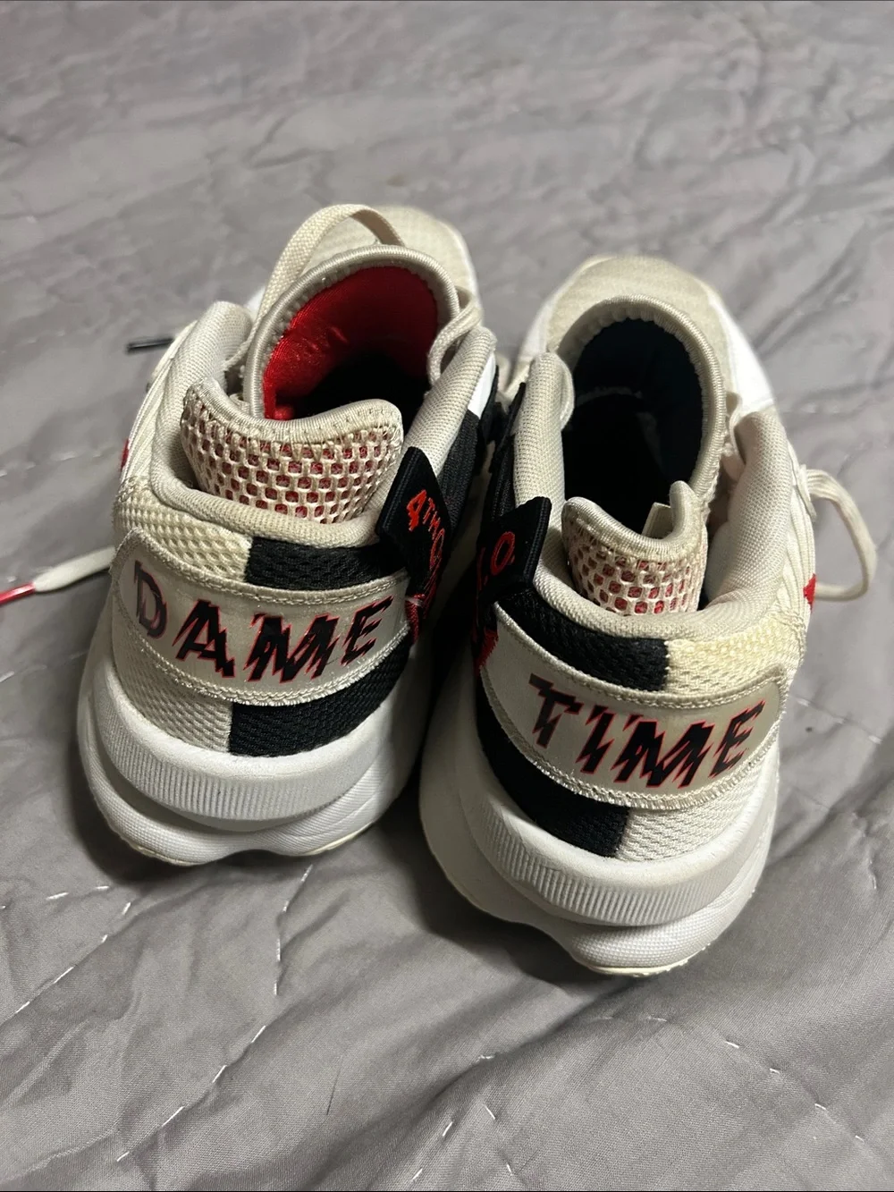 adidas White and Red Men's High-Top Basketball Sneakers